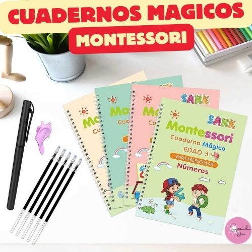 🤩KIT X4 LIBROS DE APRENDIZAJE MONTESSORI